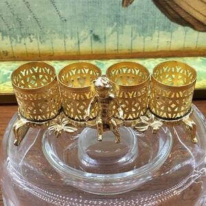Vintage Gold Tone over Silver Lipstick Holder ~ Filigree Fancy ~ SF Sam Fink.